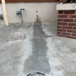 Southeast Louisiana water line repair concrete pour back after underground water line work was completed