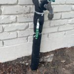 Southeast Louisiana water main replacement showing exterior water service line work from the yard to the home