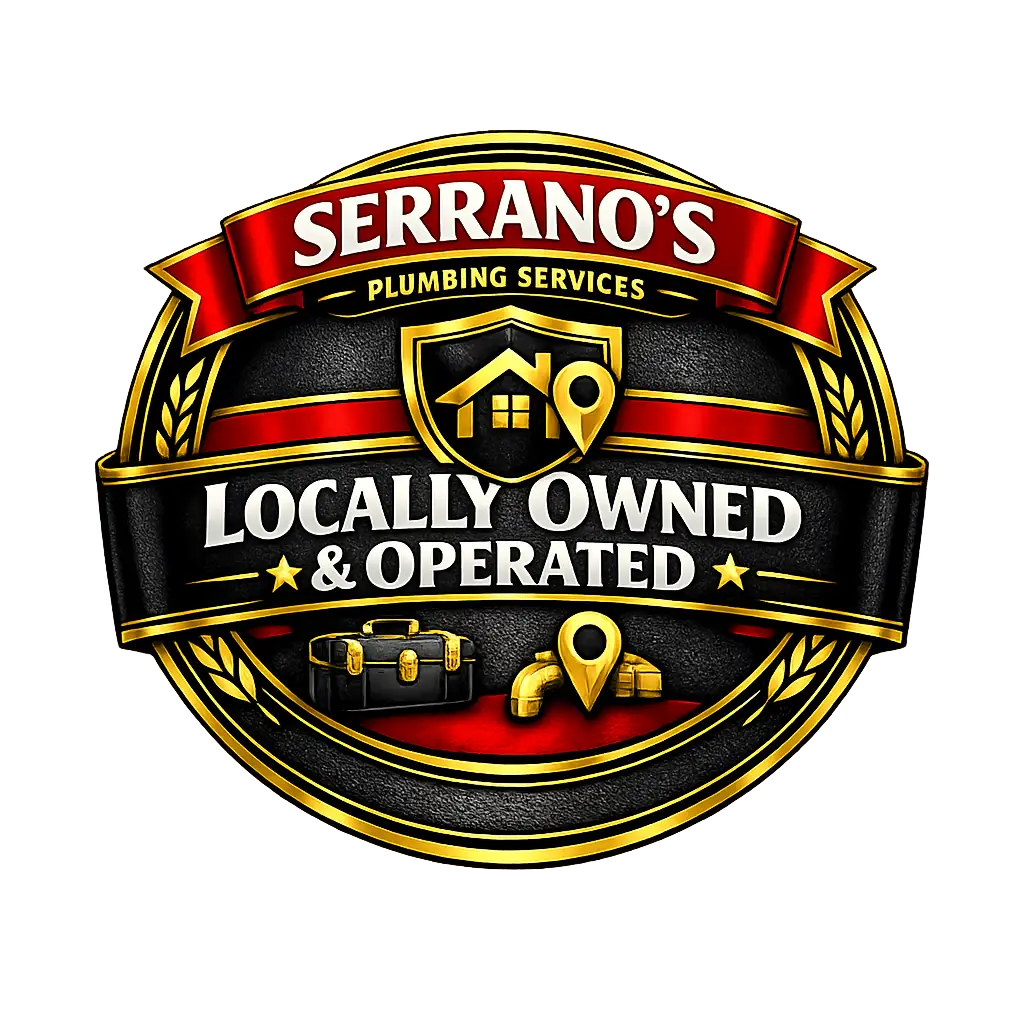 Locally owned and operated plumbing company badge