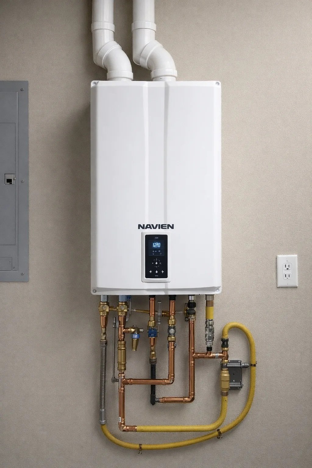 Navien tankless water heater installation in Southeast Louisiana