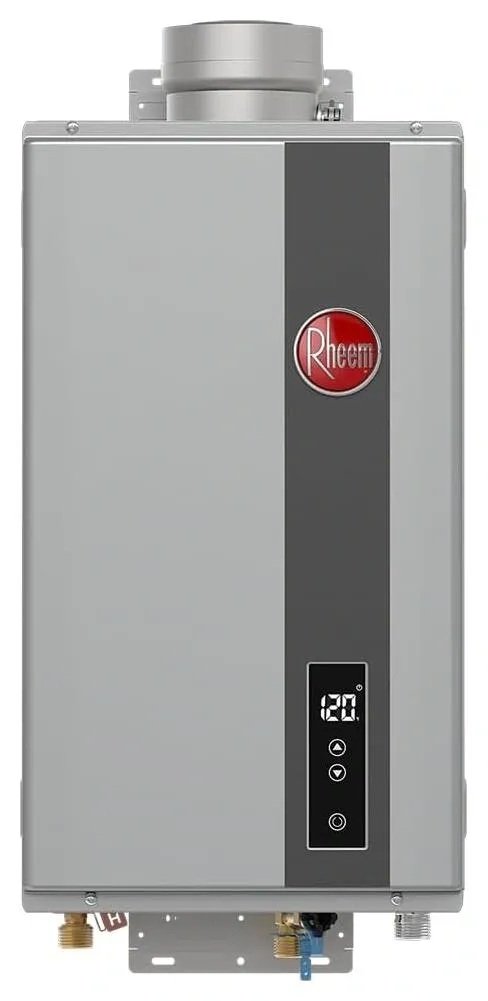 Rheem tankless water heater for repair and installation service in Southeast LA Serranos Plumbing Services