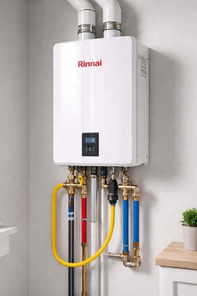 Rinnai tankless water heater installation in Southeast Louisiana